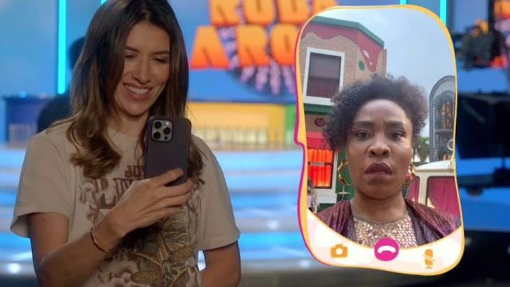 (Foto: SBT/Caverna Encantada) Foto em A Caverna Encantada: Fafá recebe ligação de Rebeca